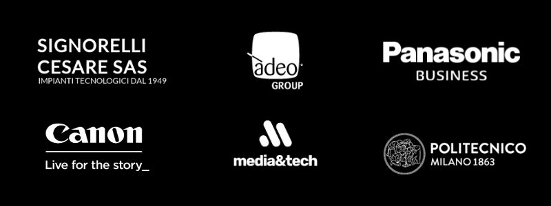Loghi Adeo-Panasonic-Canon-Signorelli-MediaTech