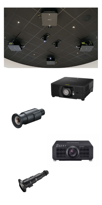 Immagine installazione proiettori Canon e Panasonic