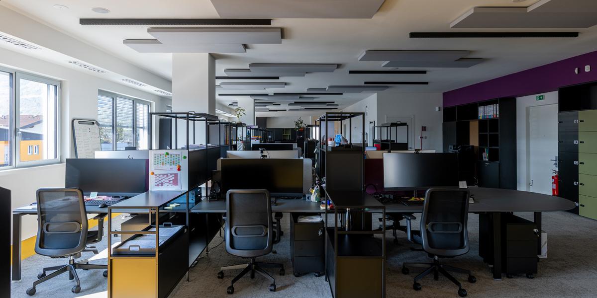 Trattamento acustico ufficio open space