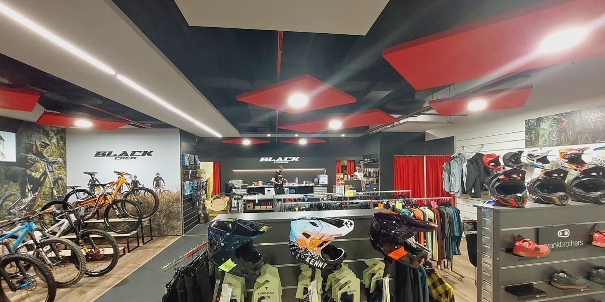 Trattamento acustico in ambiente commerciale